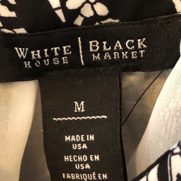 White House Black Market B/W paisley dress - Picture 2 of 3